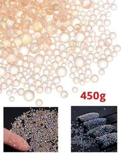 Mini cuentas de bola de burbujas 450 G/paquete de vidrio pequeño relleno UV resina surtido hágalo usted mismo caqui - Imagen 1 de 10