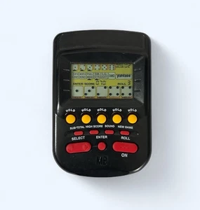 Vintage Yahtzee Electronic Handheld Game Black Milton Bradley 1995 TESTED/WORKS - Picture 1 of 2
