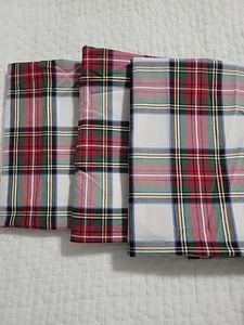 Set/3 federe per cuscini in percalle biologico a quadri Pottery Barn Stewart King   - Foto 1 di 3