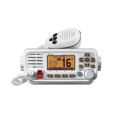 Icom IC-M412 Compact DSC Marine Waterproof VHF Radio White - Image 1 of 2