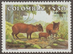 EDSROOM-21445 Columbia C758 MNH 1986 Complete Animals - Picture 1 of 1