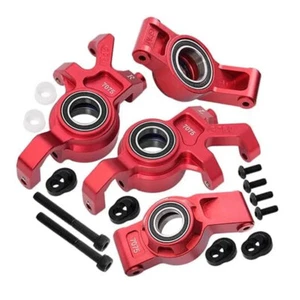 GPM Alum Front Steering Blocks & Rear Hub Stub Axle Carriers Red for X-Maxx/XRT - Photo 1 sur 1