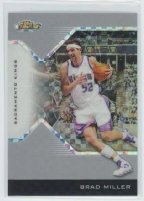 2004-05 topps Finest Refractors 010/199 Brad Miller  Sacramento Kings #17 - Image 1 of 2