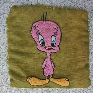Vintage rosa Tweety Vogel langer Stich abgeschlossen Nadelspitze Frankreich - Bild 1 von 5