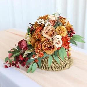 Bridal Bouquet Artificial Flowers Decoration Cascading Rustic Lifelike Waterfall - Picture 1 of 6