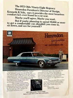 1973 Oldsmobile 98 Regency печатная реклама - Изображение 1 из 2