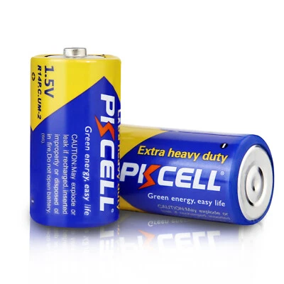 2Pcs Zinc-carbon C Cell Batteries 1.5V R14P UM-2 PC1400 for Flashlights - Image 1 of 3