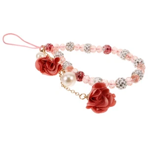 Handykette Gipsblume Damen Perlenbesetztes Telefon-Lanyard-Armband - Zdjęcie 1 z 12