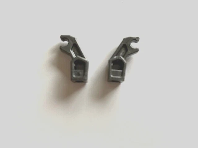LEGO Parts: Mechanical Arm, Thick Support, #98313, Dark Silverish Gray- 2 Pcs - Image 1 of 1