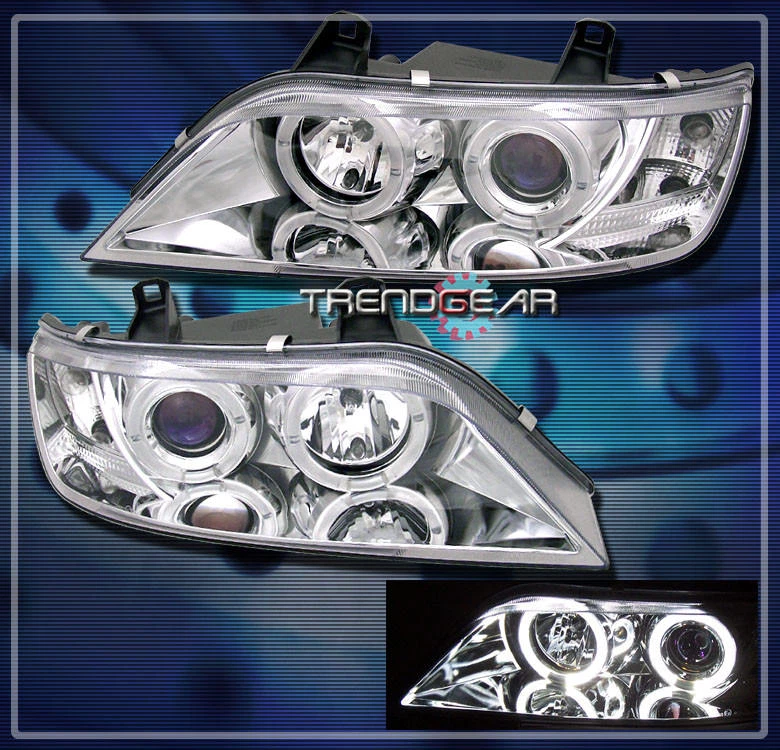 1996-2002 BMW Z3 HALO PROJECTOR HEADLIGHTS LAMPS CHROME 1997 1998 1999 2000 2001 - Image 1 of 1