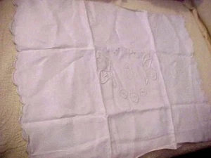 Elegant VTG Monogram J Linen Pillowcase Shams Butterflies Flowers - Picture 1 of 4