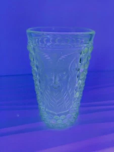 19th C Mephistopheles Manganese Glass Thousand Eyes Pattern Tumbler — S Reich Co - Picture 1 of 10