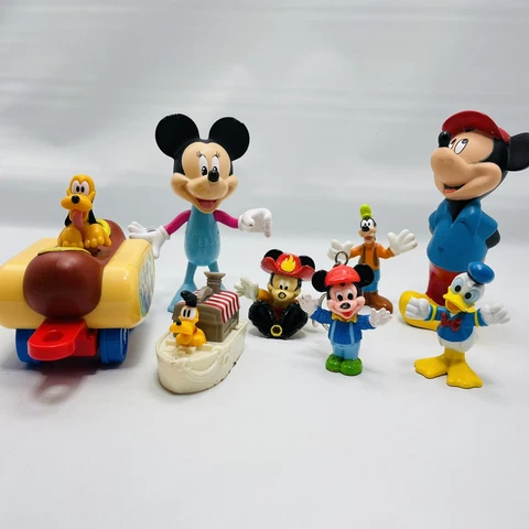 8 Disney Mickey Mouse Donald Duck Pluto Figures Goofy Toy mix Cover