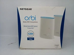 NETGEAR ORBI TRI-BAND WIFI COVER 5,000 SQ FT 3 GBPS {RBK50-100NAS} - Picture 1 of 5