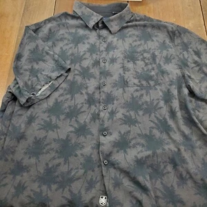 Nat Nast Shirt Mens 2XL XXL Button Up Black Silk Casual Luxury Originals Camp - Picture 1 of 14