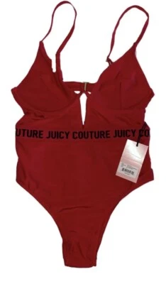 NUEVO TRAJE DE BAÑO JUICY COUTURE PARA MUJER ROJO 1 PIEZA ALAMBRE TALLA PEQUEÑA Foto 1 de 2