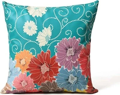 MOUSM Faux Leather Square  Throw Case Cushion Covers Room Home Decorative - Image 1 of 4