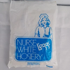 Vtg Leggs Nurse White Hosiery NOS Size B Sheer Energy Control Top Pantyhose - Picture 1 of 5