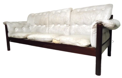 20 世纪 60 年代中世纪现代红木沙发 — 第 1/4 张图片