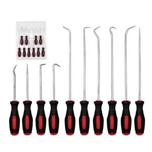 10Pcs Car Pick & Hook Set O Ring Oil Seal Gasket Puller Remover Craft Hand Tools - Picture 1 of 6