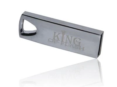 KING OF FLASH 16GB USB Flash Drive mit starkem Metallgehäuse dünner Kappe Schlüssellaufwerk