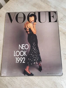 Rare Vintage Vogue Italia Magazine September 1992 Linda Evangelista Kate Moss - Picture 1 of 12