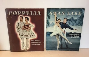 Vintage Ballet Dance Paperback Books Set 2 “Swan Lake” & “Coppelia” 1960’s - Picture 1 of 8