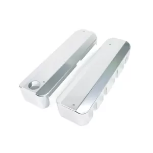 TSP JM8081-7CA GM LS Fabricated Aluminum Coil Covers, Clear Anodized - Picture 1 of 2