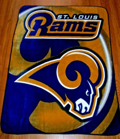 NFL St. Louis Rams Fleece Throw 59" Made In Spain Cover
