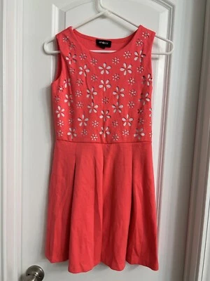 Vestido para niñas Amy Byer talla 14 coral Foto 1 de 3