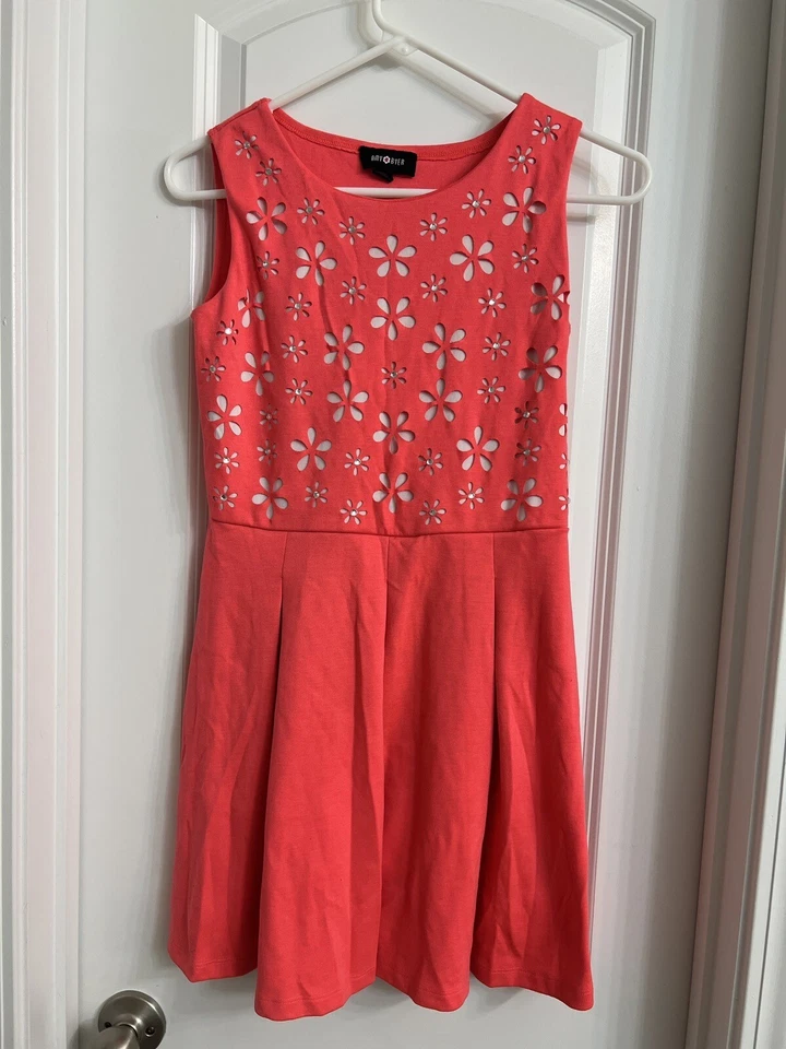 Amy Byer 女孩连衣裙 14 码珊瑚色 — 第 1/3 张图片