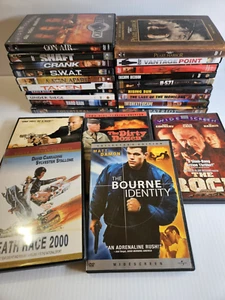Action Adventure War DVD Lot Taken Bourne Patriot Con Air Transporter Rock READ - Picture 1 of 12