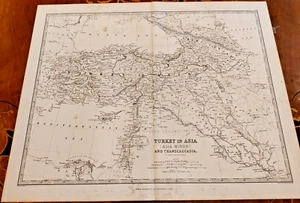 1861 Hand Coloured Map Blackwood Turkey Asia Minor Transcaucasia Russia Cyprus - Picture 1 of 1