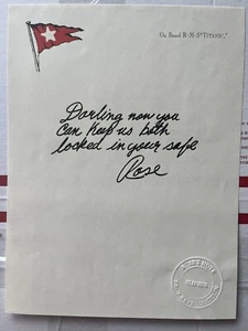 1998 J.PETERMAN TITANIC ROSE LETTER TO CAL PROP REPLICA STAMPED - Picture 1 of 3