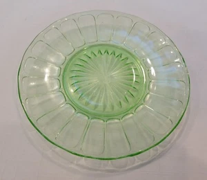Depression Glass Green HAZEL ATLAS Ribbon 6" plate - Picture 1 of 3