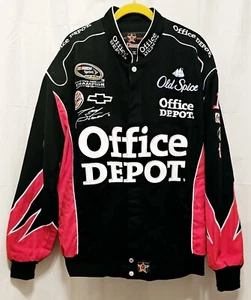 Vintage NASCAR Tony Stewart #14 Office Depot JH Design Racing Jacket Mens Large  - Picture 1 of 12