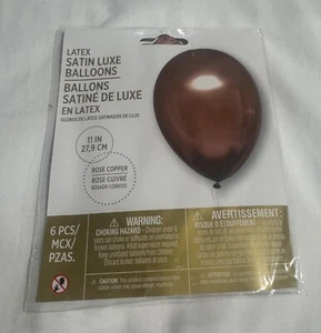  Amscan latex ballons. Rose copper. One size. 6 pcs - Picture 1 of 3