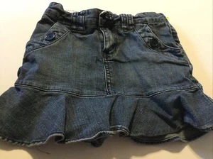 GAP KIDS Mädchen Stretch blau Denim Mini Jeansrock mit integrierten Shorts Größe 5 - Bild 1 von 4