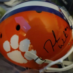 DESHAWN WATSON COLLEGE REPLICA FULL SIZE HELMENT WITH AUTHENTIC AUTOGRAPH-Black - Picture 1 of 4