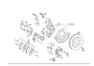 Pinza de freno original Mercedes-Benz 163-420-01-83 Foto 1 de 2