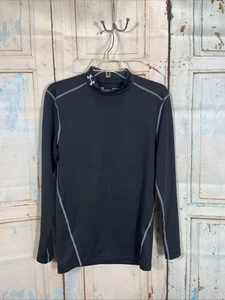 Camisa de compresión Under Armour ColdGear negra manga larga cuello redondo talla L para hombre - Imagen 1 de 6