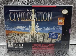 Sid Meier's Civilization Super Nintendo SNES W/Manual VGC Rare NTSC 1995 #0207 - Picture 1 of 19