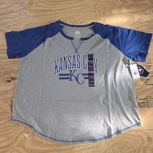 KC Royals Tee Damen XXL From the Stretch V-Notch T-Shirt Majestic Neu mit Etikett - Bild 1 von 5
