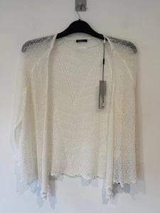 Roman Lacy Cardigan (Tie Front Shrug). Cream. Size 16. - Picture 1 of 10