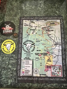 2020 Sturgis 80th South Dakota Souvenir Lot :Pin ,Stickers ,Buffalo Chip Rag - Picture 1 of 6
