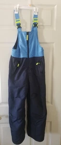 Kids CHAMPION Snow Bibs Insulated Winter Ski Snow Pants-Blue Colorblock-S (6-7) - Picture 1 of 2