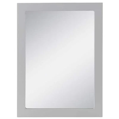 Glacier Bay Lancaster 20 in x 27 in Wood Framed Wall Vanity Mirror in Pearl Gray - Image 1 of 4