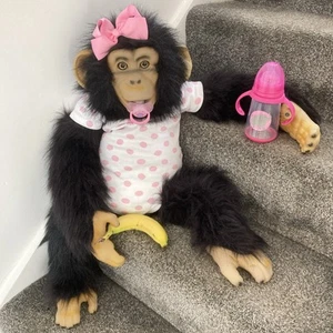 💕🐒ADORABLE LIFELIKE BABY CHIMPANZEE MONKEY DOLL PUPPET “KAYLA” SO CUTE🐒💕 - Picture 1 of 14