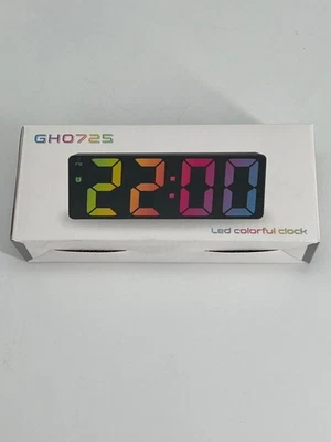 Colorful LED Alarm Clock With Temperature Display - GH0725 - Image 1 of 4