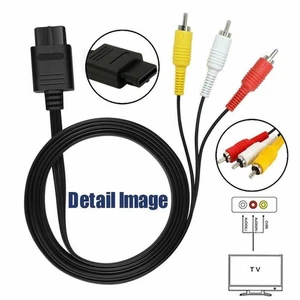 AV AUDIO VIDEO A/V CABLE CORD WIRE TV GAME HTE CABLE FOR NINTENDO 64 SNES - Picture 1 of 8